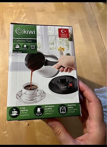  Beden Kiwi Çelik kahve makinası sıfır