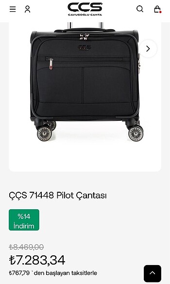  Beden Pilot valiz sıfır
