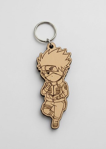 Kakashi Hatake  Naruto Ahşap Anime Anahtarlık - Görsel 2