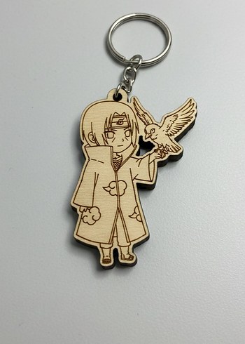 İtachi Uchiha  Naruto Ahşap Anime Anahtarlık - Görsel 2