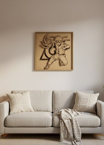 Naruto Ahşap Tablo 20x20 cm - Görsel 3