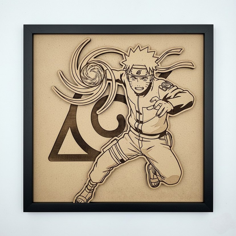 Naruto Ahşap Tablo 20x20 cm - Görsel 2