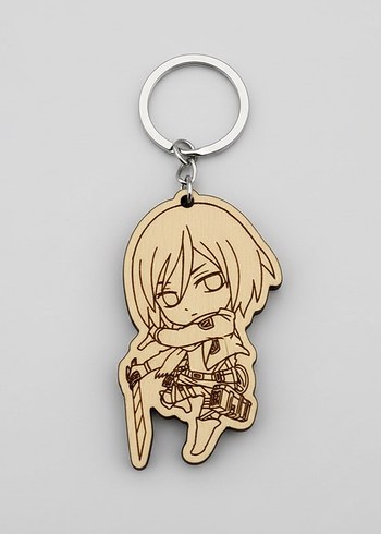 Mikasa Ackerman  Attack on Titan Ahşap Anahtarlık - Görsel 2