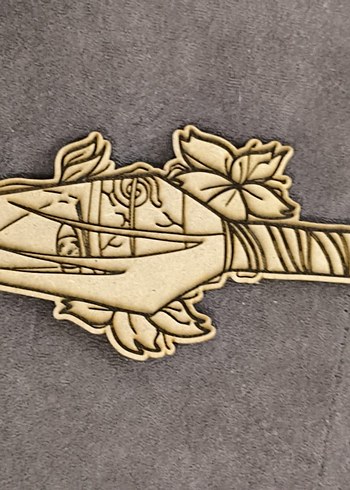 Naruto  İtachi Uchiha Kunai (Ahşap MDF, Lazer Kesim) - Görsel 2