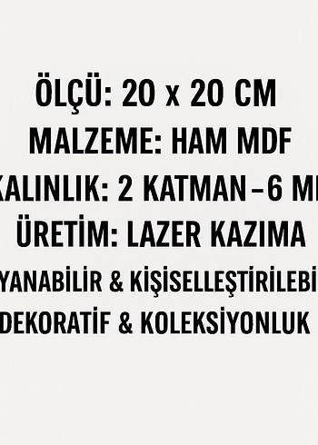 Nezuko Kamado Ahşap Lazer Kazıma Tablo 20x20 - Görsel 7