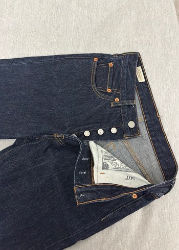 Düğmeli Lacivert Kadın Denim Pantolon
