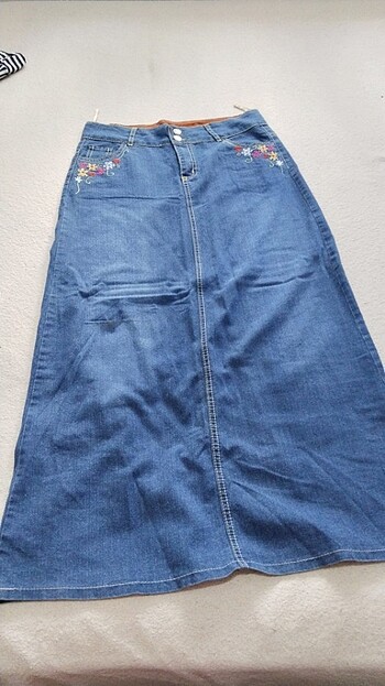 Hiç giyilmedi kot etek - Görsel 2