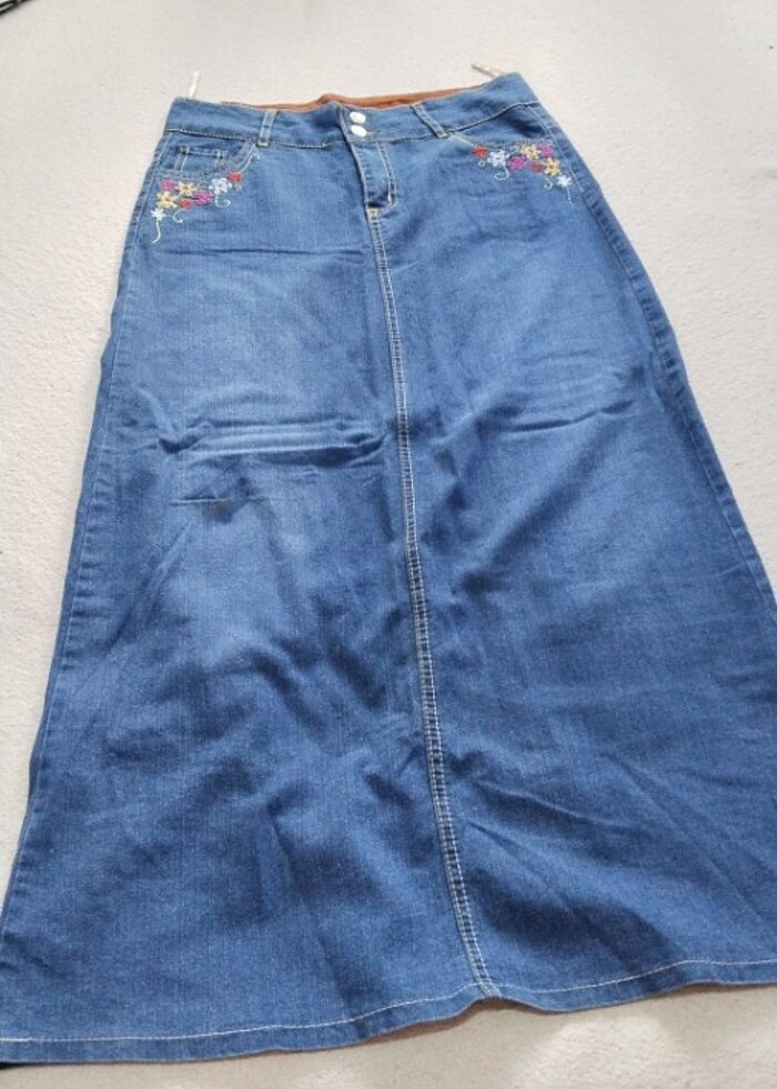 Hiç giyilmedi kot etek - Görsel 2