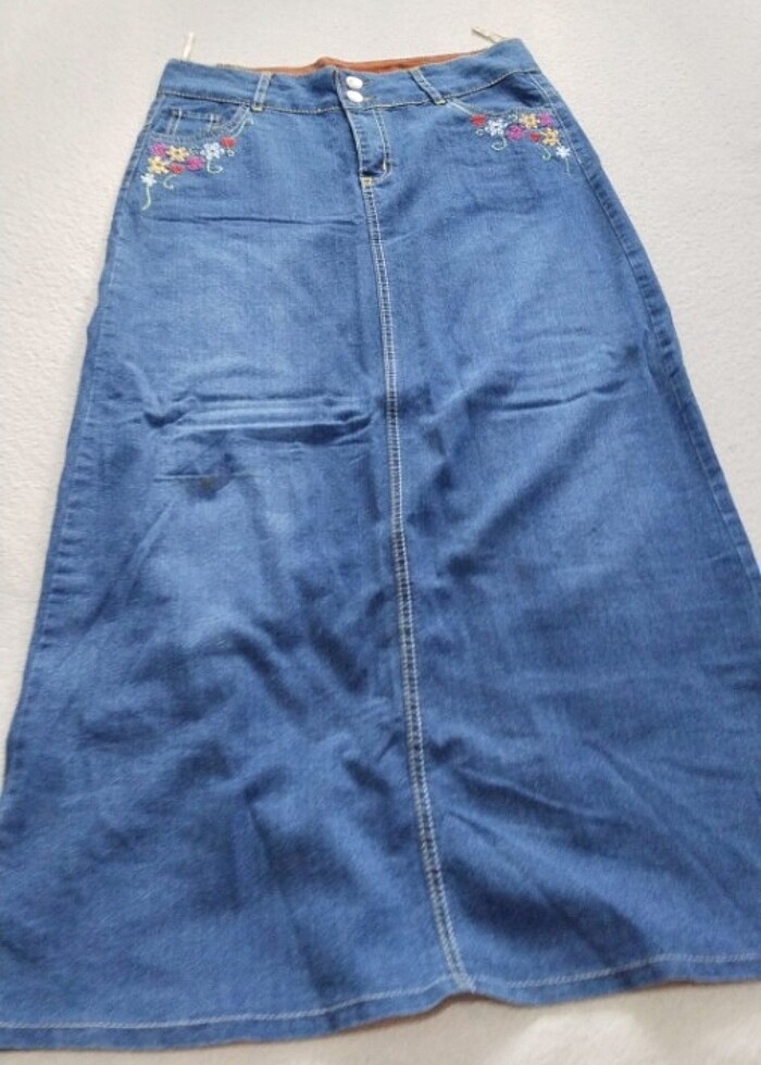 Hiç giyilmedi kot etek - Görsel 3