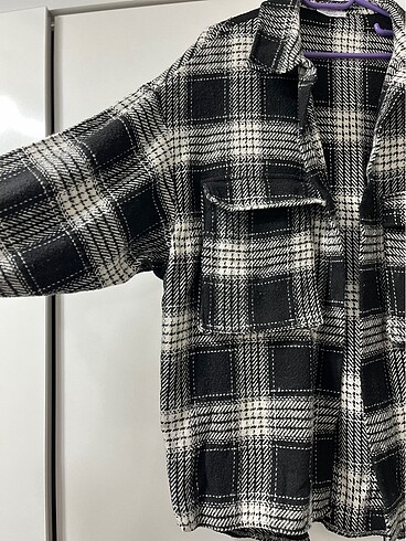 Diğer Siyah oversize oduncu gömlek