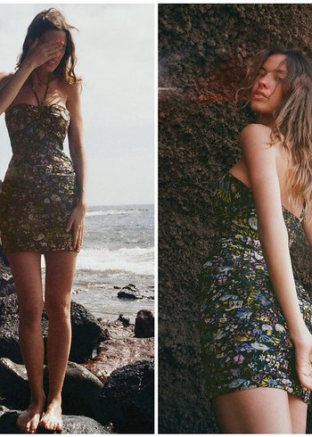 Zara Zara Straplez Elbise