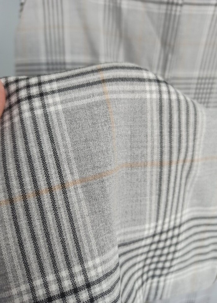 Gri Ekose Şık Pantolon - Görsel 5