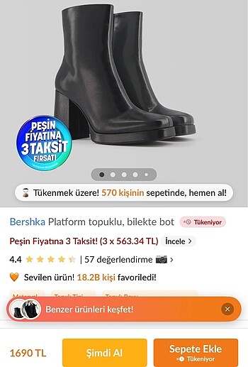 Bershka Küt Burunlu Bot