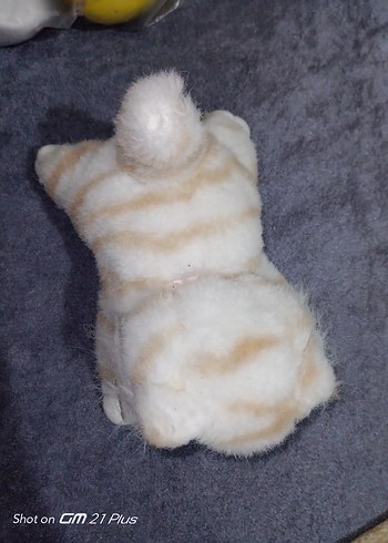 Beden Beyaz Peluş Oyuncak Kedi