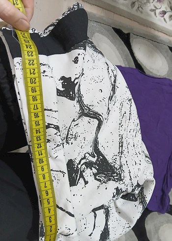 Erkek Siyah-Beyaz Tie-Dye Şort - Görsel 5