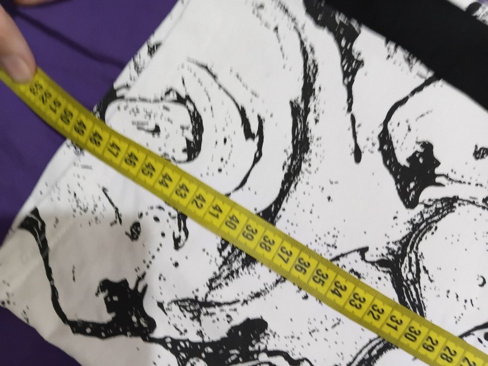 Erkek Siyah-Beyaz Tie-Dye Şort - Görsel 2