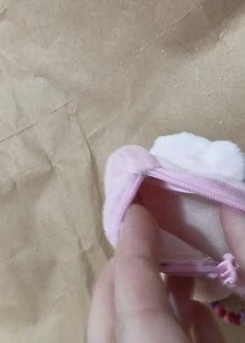 Pembe Boncuklu Bohem Çocuk cuzdani - Görsel 3