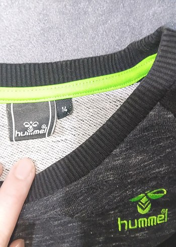 Gri Hummel Erkek Sweatshirt Velcro Detaylı - Görsel 2