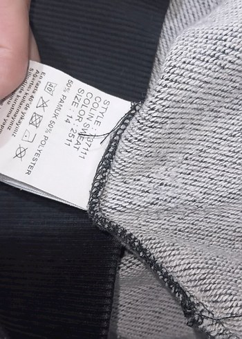 Gri Hummel Erkek Sweatshirt Velcro Detaylı - Görsel 3