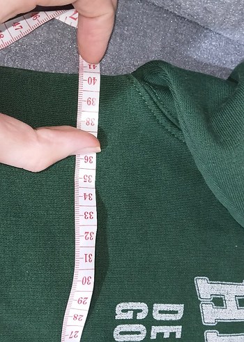 Yeşil Kapüşonlu Fermuarlı Sweatshirt - Görsel 4