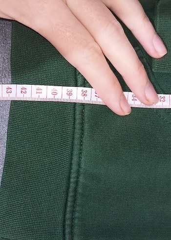 Yeşil Kapüşonlu Fermuarlı Sweatshirt - Görsel 3