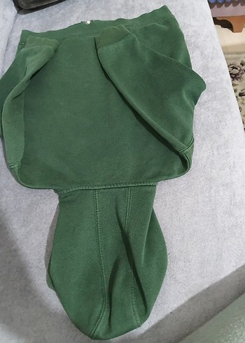 Yeşil Kapüşonlu Fermuarlı Sweatshirt - Görsel 6