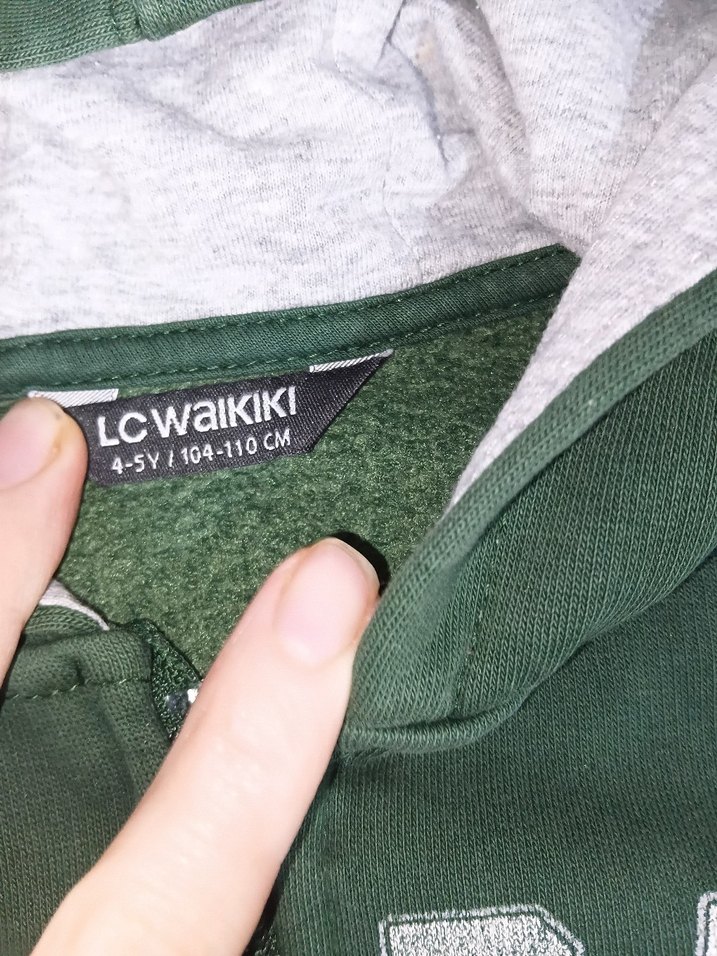 Yeşil Kapüşonlu Fermuarlı Sweatshirt - Görsel 2