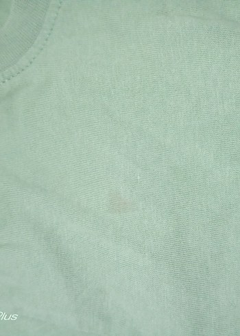 9 Yaş Beden Pastel Yeşil ve beyaz Kısa Kollu Tişört