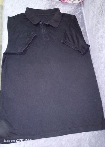 Erkek Siyah Polo Tişört Kısa Kollu