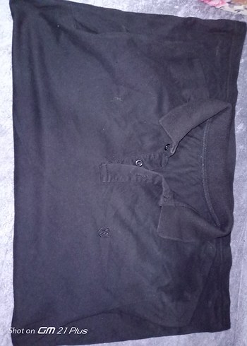 l/xl Beden siyah Renk Erkek Siyah Polo Tişört Kısa Kollu