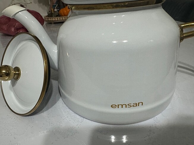  Beden beyaz Renk Emsan emaye çaydanlık