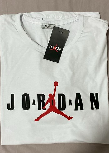 Beyaz Jordan Baskılı Erkek Tişört