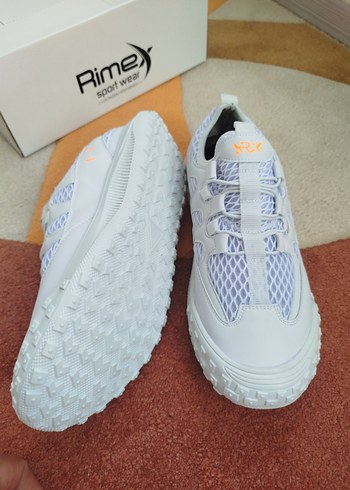 Rimex marka Beyaz Ruffle Detaylı Spor Ayakkabı - Görsel 5