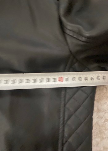 Siyah Kadın Deri Biker Ceket - Görsel 2