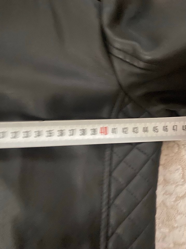 Siyah Kadın Deri Biker Ceket - Görsel 2