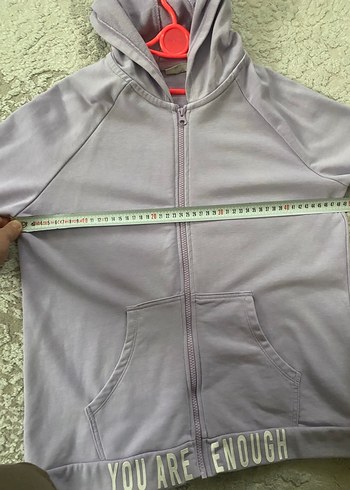 Kız Çocuk Gri Fermuarlı Kapüşonlu Ceket - Görsel 3