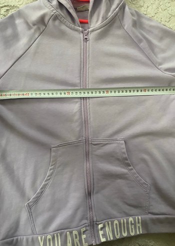 Kız Çocuk Gri Fermuarlı Kapüşonlu Ceket - Görsel 2