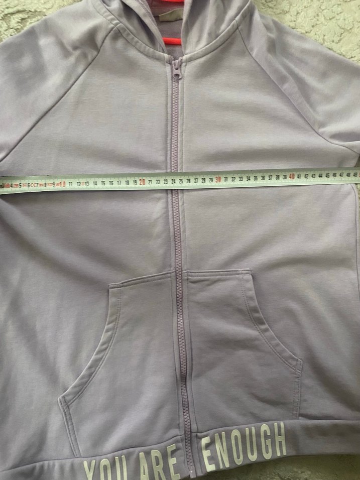 Kız Çocuk Gri Fermuarlı Kapüşonlu Ceket - Görsel 2