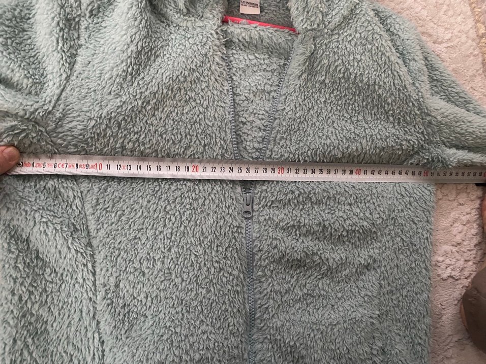 Peluş Kapüşonlu Gri kız çocuk Ceket - Görsel 2