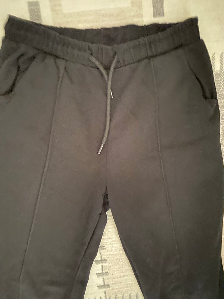 Siyah Rahat Kesim kı çocuk Eşofman Altı - Görsel 2