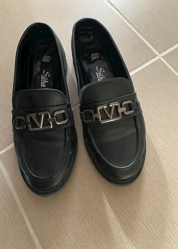 Siyah Klasik Tokalı Kadın Loafer - Görsel 4