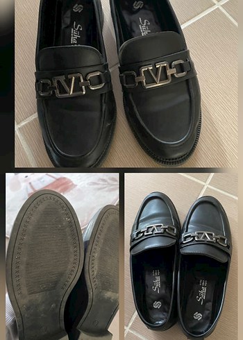 Siyah Klasik Tokalı Kadın Loafer - Görsel 5