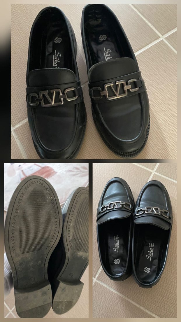 Siyah Klasik Tokalı Kadın Loafer - Görsel 5