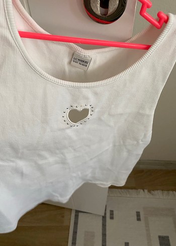 Kız çocuk Beyaz Pamuklu Kalp Detaylı Atlet ıkıli fiyatı - Görsel 3