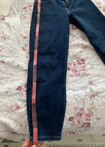 Lacivert Baskılı Esnek kız çocuk Kot Pantolon - Görsel 2