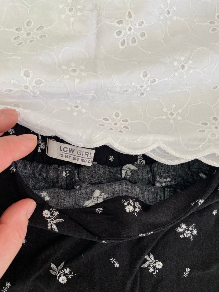 Nakışlı Siyah Bohem Kız Etek ikili fiyat - Görsel 2