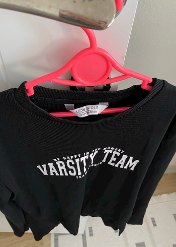 Siyah Baskılı kız çocuk Sweatshirt - Görsel 2