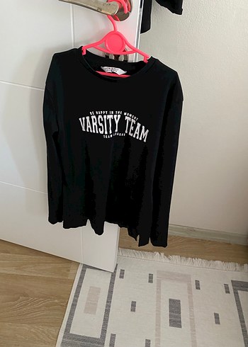 Siyah Baskılı kız çocuk Sweatshirt - Görsel 3