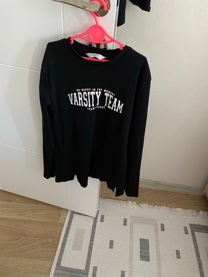Siyah Baskılı kız çocuk Sweatshirt - Görsel 3
