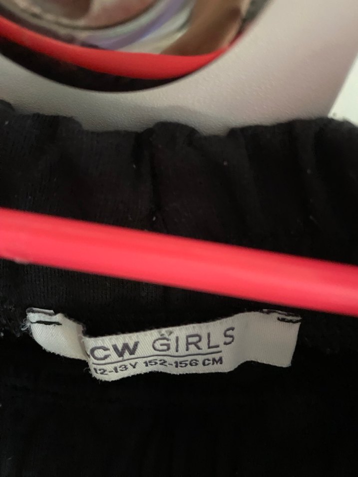 Kız çocuk Siyah Pamuklu Rahat Kesim Şort - Görsel 5